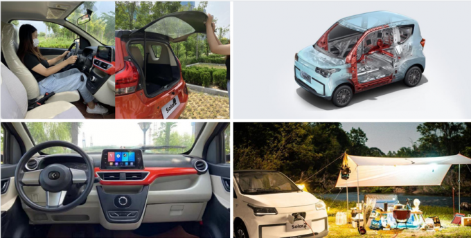 Seguridad y fiabilidad del coche eléctrico Solar 2 Extremadamente bajo costo de uso coche 5